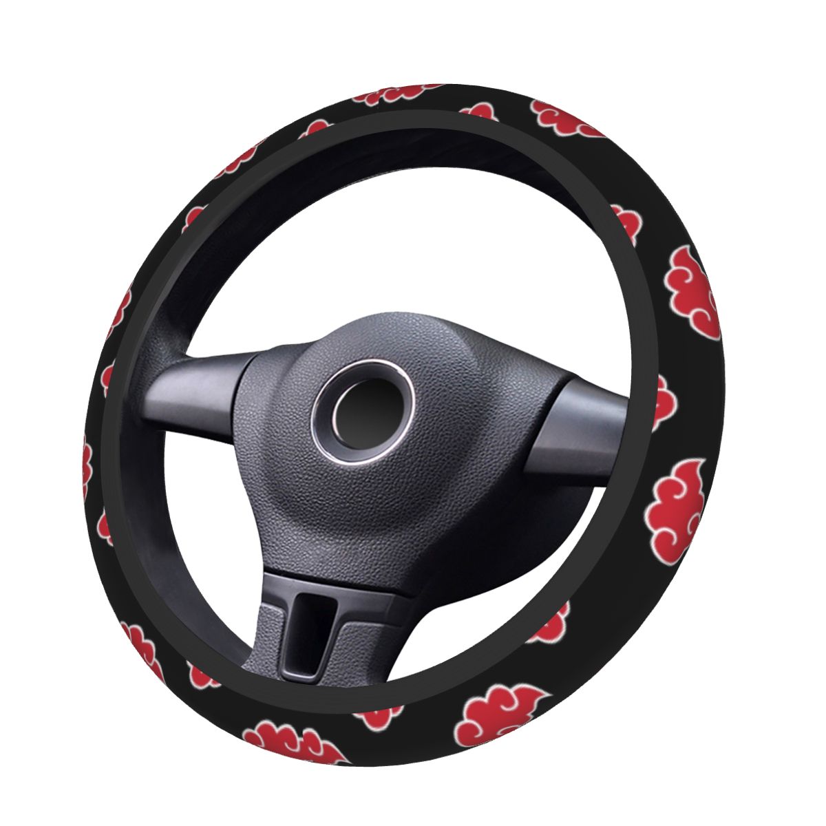 38cm Akatsuki Neji Konoha Auto Car Steering Wheel Cover Red Cloud Uchiha Itachi Sasuke Universal Steering Wheel Protector, everythinganimee
