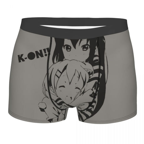 Novelty Boxer Shorts Panties Briefs Men K-On Azusa & Yui Underwear Japan Music Anime Soft Underpants for Male Plus Size, everythinganimee