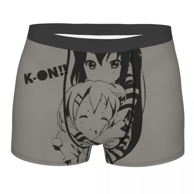 Novelty Boxer Shorts Panties Briefs Men K-On Azusa & Yui Underwear Japan Music Anime Soft Underpants for Male Plus Size, everythinganimee