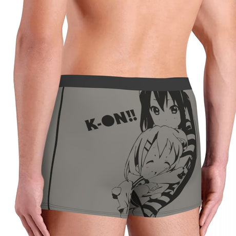 Novelty Boxer Shorts Panties Briefs Men K-On Azusa & Yui Underwear Japan Music Anime Soft Underpants for Male Plus Size, everythinganimee