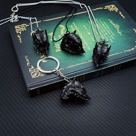 Berserk Guts 3D Helmet Necklace for Women Men Metal Necklaces Anime Jewelry Pendant Chains Choker Collares Gift