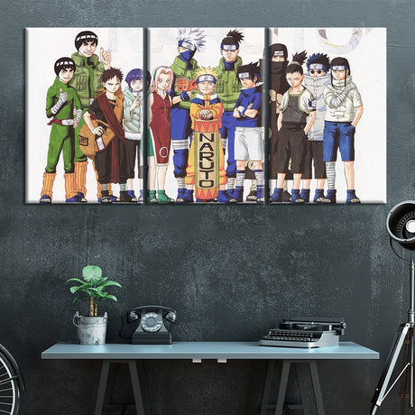 3pcs Naruto Print Anime Style Plants Poster Canvas Painting Wall Art Picture Livingroom Baby Bedroom Home Decoration, everythinganimee