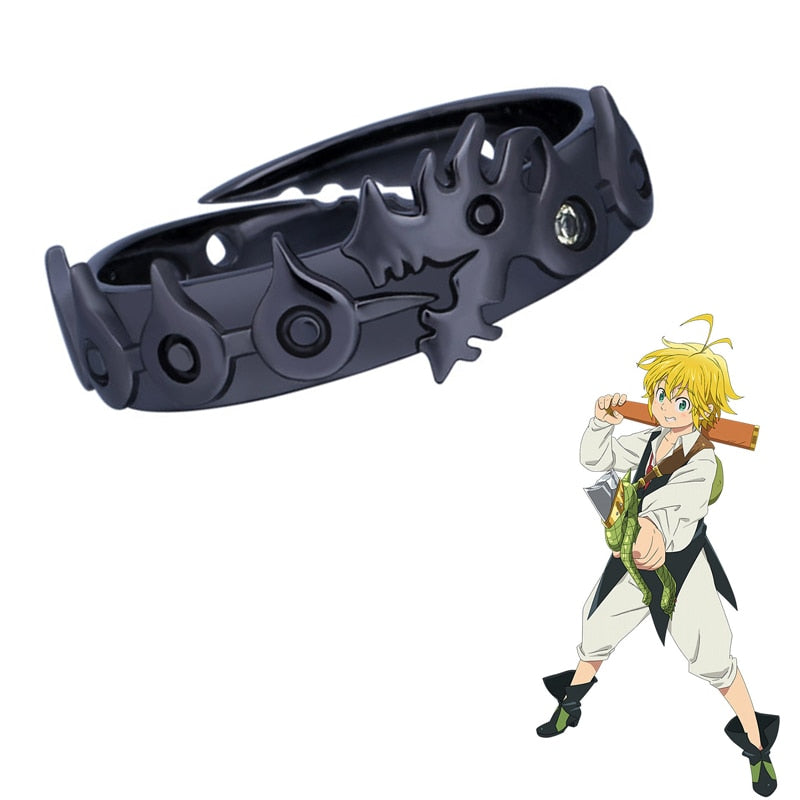 Anime The Seven Deadly Sins Ring Meliodas Cosplay Unisex Adjustable Dragon's Sin of Wrath Rings Jewelry Accessories Prop, everythinganimee