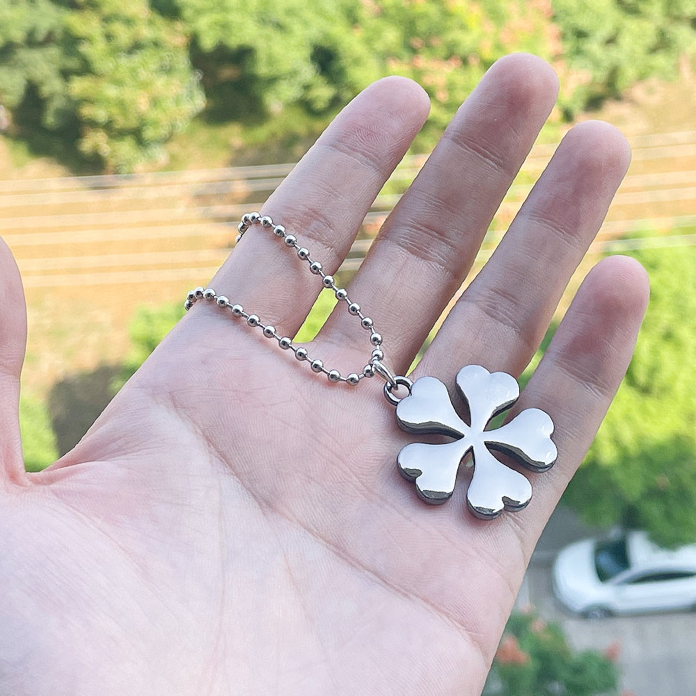 Anime Black Clover Pendant Necklace Asta Yuno Clover Heart Choker Necklace for Men Women Kids Gift, everythinganimee