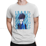 Men's Cool T Shirts BLUE LOCK Isagi Yoichi Anime 100% Cotton Clothing Casual Short Sleeve Crew Neck Tees Graphic T-Shirt, everythinganimee