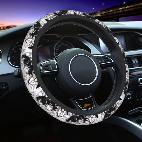 Mange Dragon Ball Z Car Steering Wheel Cover 37-38 Japanese Anime Steering Wheel Protective Cover Auto Decoration Steering-Wheel Accessories, everythinganimee