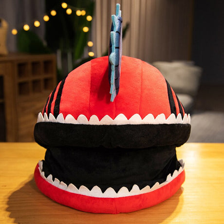 Anime Chainsaw Man Cosplay Pochita Hat Plush Doll Toy Headgear Unisex Warm Helmet Halloween Costume Props Xmas Gift, everything animee