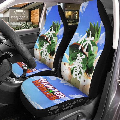 Car Seat Covers Anime Hunter x Hunter themed Car Interior Accessories,2 PCS Universal Front Seat Protective Cover, everythinganimee