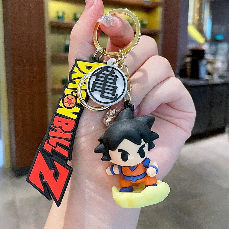 Products Dragon Ball Z Keychain Son Goku Cartoon Anime Figures Keyring Super Saiyan Backpack Decorations Children Toys Christmas Gifts, everything animee