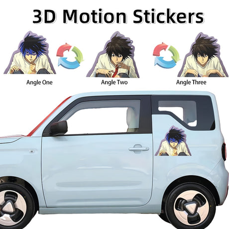 Anime DEATH NOTE 3D Holographic Gradient Sticker Yagami Raito L Mobile Phone Car Tablet Sticker Toy Birthday Gift, everythinganimee