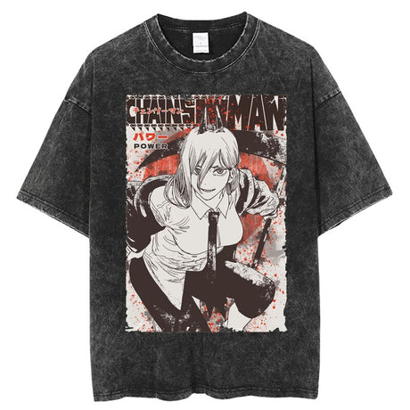 This shirt captures the magic of Power. If you're looking for more Chainsaw Man merch, we have it all! Check out our anime merch now—free shipping!