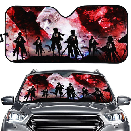 Car Solar Sunshades for Windscreen Attack on Titan Boys Car UV Protect Cover Windshield Sun Shade Anime Print Cars Accessories, everythinganimee