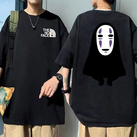 Japanese Anime No Face Man Graphic Printed T-shirts 90s Unisex Manga Tshirt Men Women Summer Fashion Casual Oversized T Shirts, everything animee