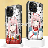 Japanese Anime Zero Two Phone Case for IPhone 13 14 13Pro 14Pro 13Pro Max 14Pro Max 3D Cases Anime Silicone Cover Creative Gift, Everythinganimee