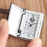 Steampunk Cool Death Note Quartz Pocket Watch Small Size Black Book Shape Neckalce Pendant Men Women Children Birthday Gifts