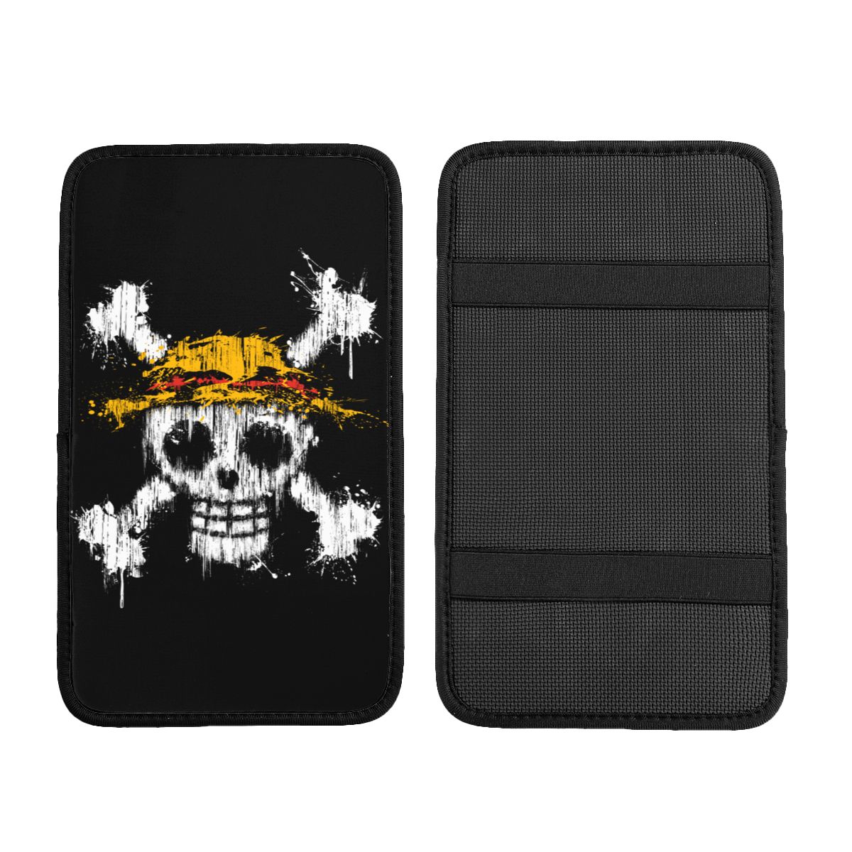 Center Console Cover Pad One Skull Car Armrest Cover Mat Universal Breathable Car Interior CushionStorage Box Pad Cushion, one piece, everythinganimee