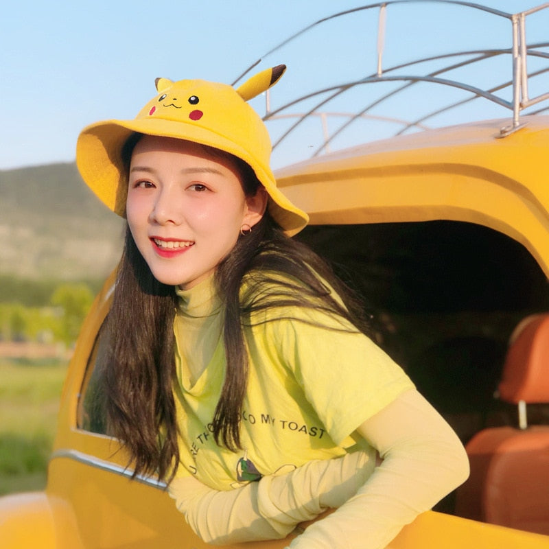 Are you ready for the cutest hat? introducing the Pokemon Pikachu Bucket Hat | If you are looking for Pokemon Merch, We have it all! | check out all our Anime Merch now!
