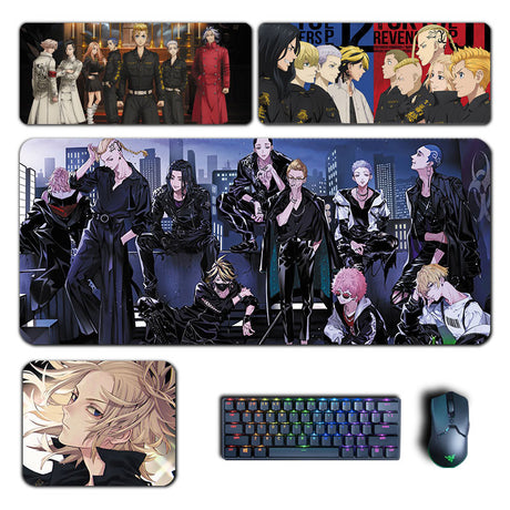 Anime Tokyo Revengers Mouse Pads Manjirou Ken Baji Takemichi Mousepad Computer Laptop Gamer Pad PC Gaming Accessories Desk Mats, everythinganimee