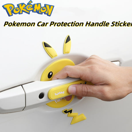 Pokemon car decoration universal door bowl sticker handle anti-collision strip paint anti-scratch rearview mirror protection, everythinganimee
