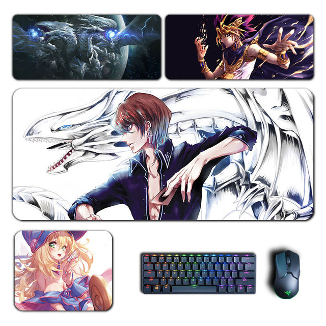 Anime Yu Gi oh Large Mouse Pad Yuugi Seto Blue Eyes White Dragon Mousepad Computer Laptop Gamer Pad Gaming Accessories Desk Mat, everythinganimee