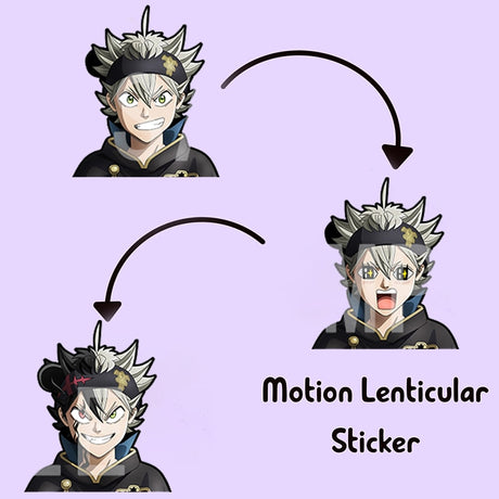 Asta Black Clover Anime Motion Stickers Waterproof Decals for Cars,Laptop, Refrigerator,Suitcase, Etc Home Decor Christmas Gift, everythinganimee