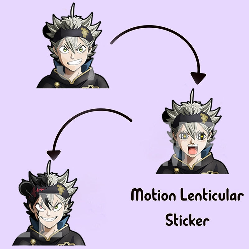 Asta Black Clover Anime Motion Stickers Waterproof Decals for Cars,Laptop, Refrigerator,Suitcase, Etc Home Decor Christmas Gift, everythinganimee