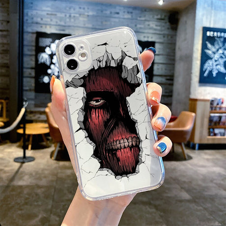 anime attack on titan Clear Transparent phone case for iPhone 14 11 12 13 mini pro XS MAX 8 7 6 6S Plus X SE XR