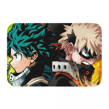 My Hero Academia Adventure Anime Non-slip Doormat Bakugo And Deku Bath Bedroom Mat Welcome Carpet Indoor Pattern Decor, everythinganimee