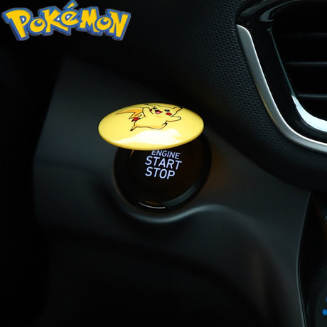 Pokemon car one button start button decorative cover ignition switch protective cover Pikachu birthday Christmas gift, everythinganimee