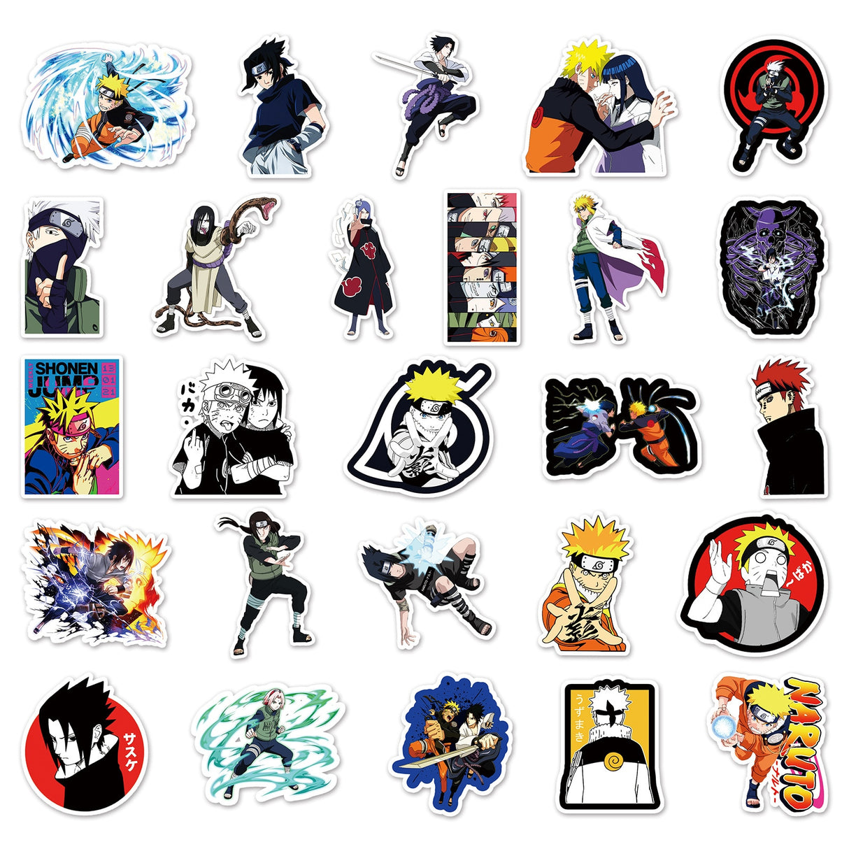 50 Naruto Anime Cartoon Ornaments Notebook Suitcase Car Scooter Refrigerator Water Cup Guitar Waterproof Sticker Children's Gift
