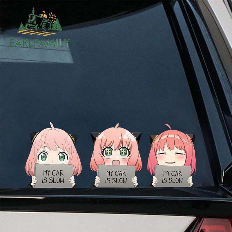 Spy Family Anya 'My Car Is Slow' Car Stickers