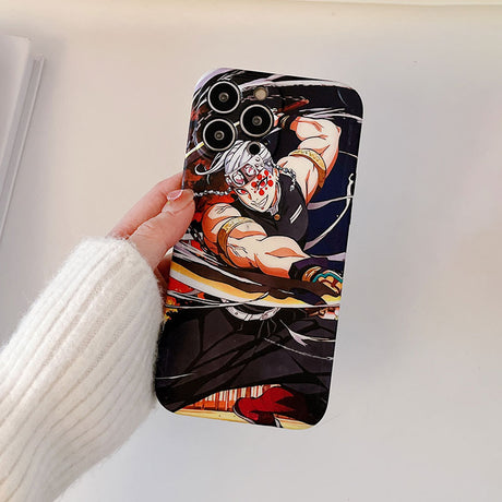 Hot Japan Anime Demon Slayer Color Phone Case For IPhone 11 12 13 14 Pro XS Max XR X Cartoon Soft Silicone Fundas Shell Cover, everything animee