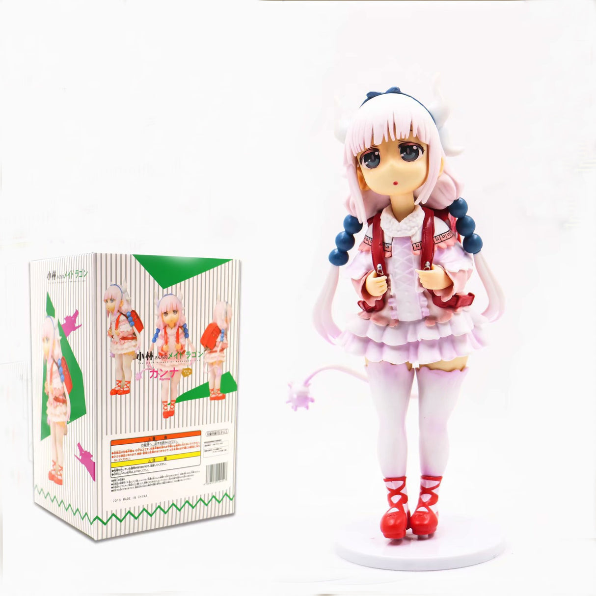 Miss Kobayashi's Dragon Maid Anime Figure Kanna Kamui 1/6 scale Action Figure Toys Kanna Backpack Girl Figurine Model Doll Gift, everything animee