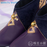 MiHoYo Game Genshin Impact Keqing Cosplay Shoes Party Role Accessories Props PU Mid-low Heels Comic Con Birthday Xmas Gifts, everythinganimee