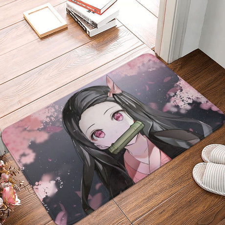 Demon Slayer Anime Non-slip Doormat Nezuko Kamado Bath Kitchen Mat Outdoor Carpet Home Pattern Decor, everythinghanimee