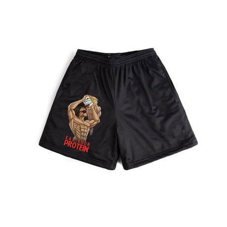 Attack On Titan Anime Shorts Summer Beach Swim Shorts Men Sports Gym Running Shorts Print Male Breathable Fitness Short Pants