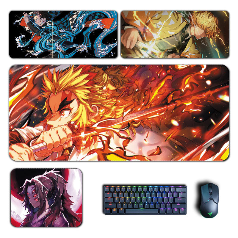 Anime Demon Slayer Mouse Pads Nezuko Tanjiro Kyoujurou Mousepads Computer Laptop Gamer Pad Manga PC Gaming Accessories Desk Mats, everythinganimee