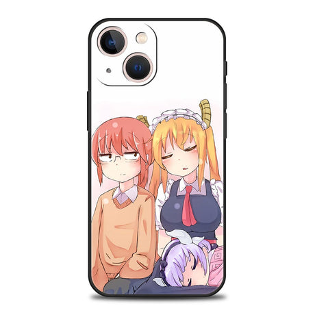 Dragon Maid Anime Funda Phone Cases For iPhone 11 12 13 14 Pro Max Mini X XR XS 7 8 Plus SE 2020 Case Luxury Soft Silicone Cover, everythinganimee