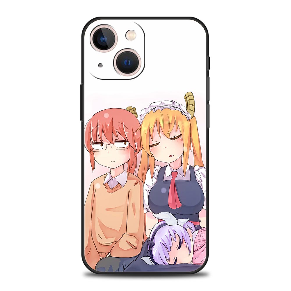 Dragon Maid Anime Funda Phone Cases For iPhone 11 12 13 14 Pro Max Mini X XR XS 7 8 Plus SE 2020 Case Luxury Soft Silicone Cover, everythinganimee
