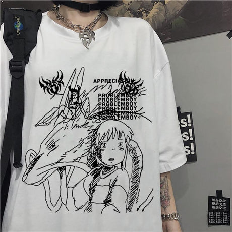 Upgrade your wardrobe with our Spirited Away Chihiro & Haku Shirt | If you are looking for more Spirited Away Merch, We have it all! | Check out all our Anime Merch now!