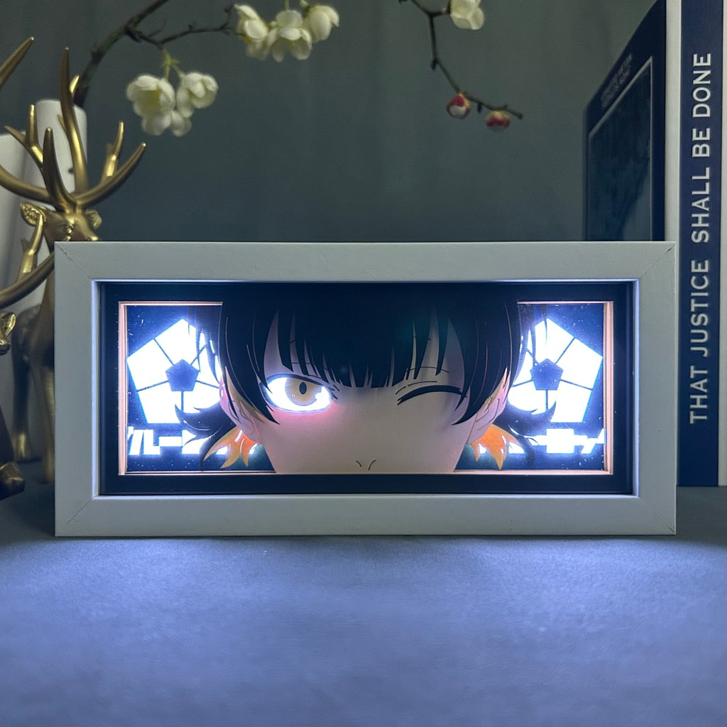 Anime Light Box Meguru Bachira Blue Lock for Room Decor Manga Paper Cut Table Desk Lamp Anime Blue Lock Lightbox Eyes Face, everythinganimee