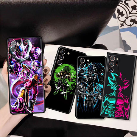 Phone Black Soft Case For Samsung Galaxy S22 S21 S20 Ultra FE S9 S8 S10 Plus Note 20 10 9 Fundas Cover Saiyan Cool Vegetas, dragon ball z, everythinganimee