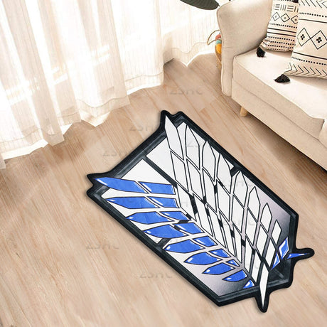 Japan Classic Anime Soft Special Shape Rugs Anime Attack on Titan Badge 3D Printed Room Mat Floor Non-slip Large Carpet Home Dec, everythinganimee