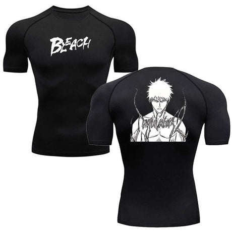 Anime Bleach Men's Compression Tshirt Fitness Sport Running Tight Gym TShirts Athletic Quick Dry Summer Tops Tee, everythinganimee