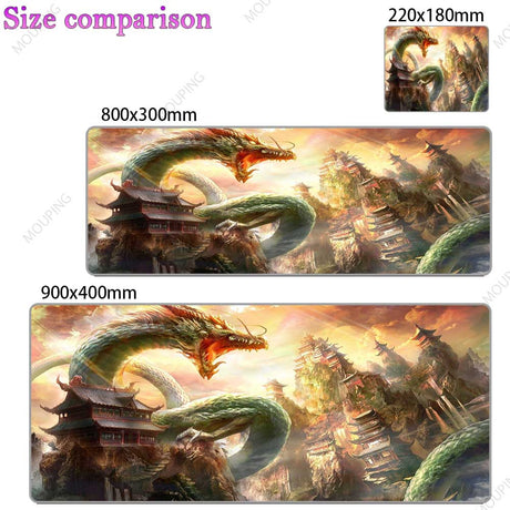 Dragon Mouse Pad Black and White Deskmat Playmat Laptop Japan Anime Gaming Keyboard Rubber Pad Pad on The Table Mouse Mat Pc Rug, everythinganimee