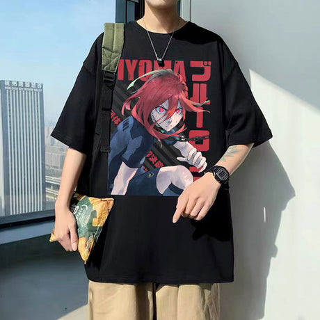 Japanese Men's Streetwear Anime Blue Lock Chigiri Hyoma Print Tshirt Man Woman Harajuku Manga Cartoon T-shirt Male Black T Shirt