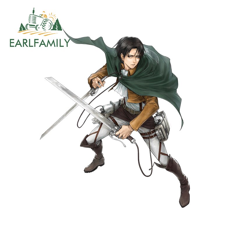 EARLFAMILY 13cm For Attack on Titan Creative Car Stickers Car Accessories Decal Scratch-proof Sticker Waterproof Decoration