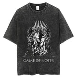 Vintage Washed Tshirts death note Anime Graphic Printing T Shirt Harajuku Oversize Tee Cotton fashion Streetwear unisex top, everything animee