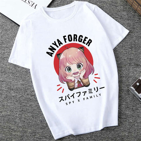 Unisex Spy X Family Tshirt Men Kawaii Cartoon Anya Tee Shirt Tops Japanese Anime T-shirt Harajuku Graphic T Shirt Female 90s, everythinganimee