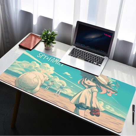 Products Spy x Family Mouse Pad Gamer Large Lock Edge Soft Gaming Mousepad Mountain Non-slip Rubber Computer Desk Mat Pad Mausepad